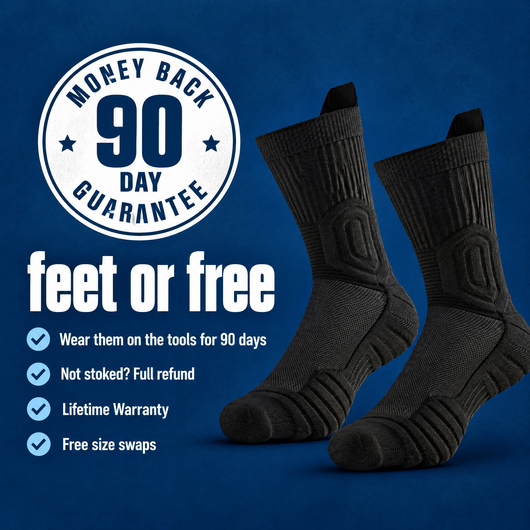 Feet or free: 90 day money back guarantee